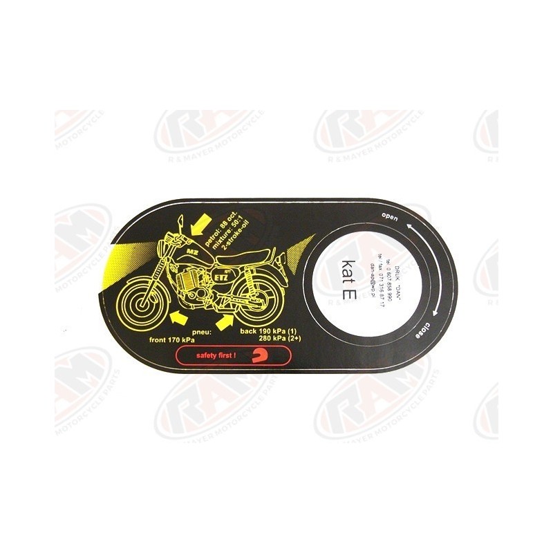 Stiker rezervor benzina ETZ 251