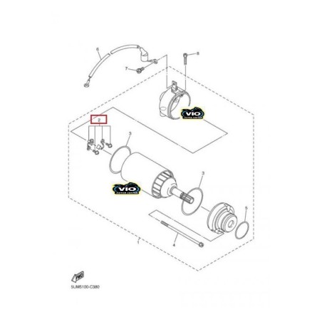 Perii electromotor Yamaha WR250/450cc