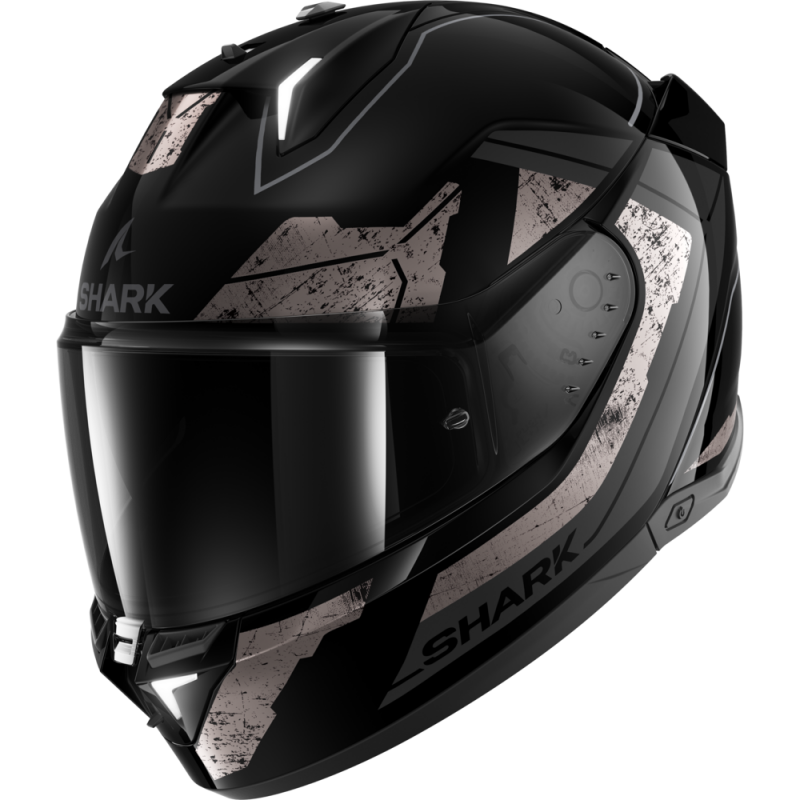 Cască Moto SHARK Skwal i3 Rhad – Black Chrome/Antracit, LED Frânare Active, ECE 22.06