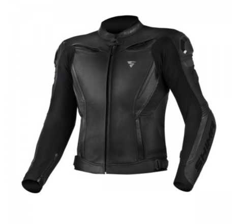 Geaca moto din piele Shima Chase neagra - design sport-touring