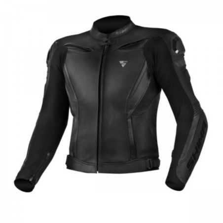 Geaca moto din piele Shima Chase neagra - design sport-touring