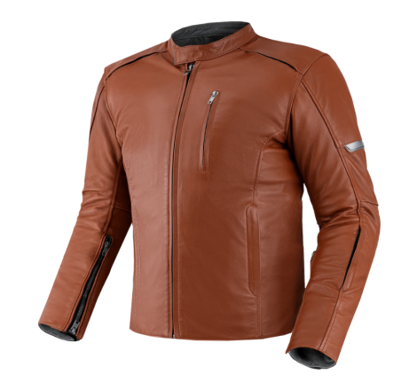 Geaca moto barbati din piele Shima Hunter+ 2.0 maro - stil vintage.
