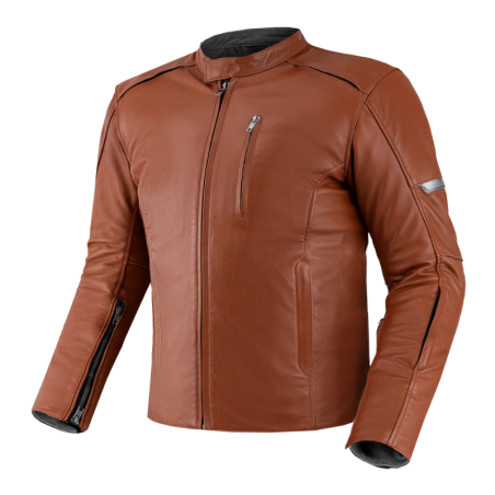 Geaca moto barbati din piele Shima Hunter+ 2.0 maro - stil vintage.