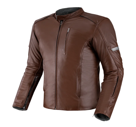 Geaca moto barbati din piele Shima Hunter+ 2.0 maro - stil vintage.