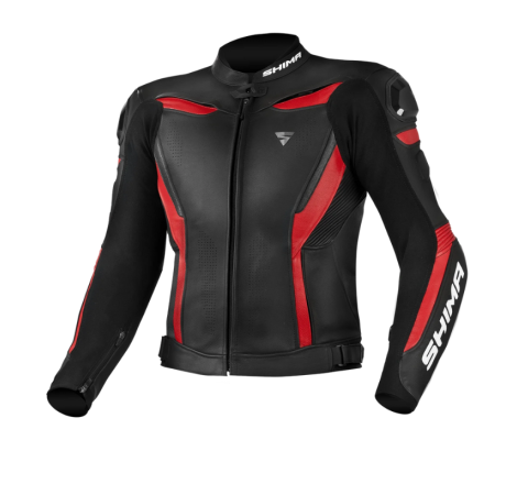 Geaca moto din piele Shima Chase neagra - design sport-touring