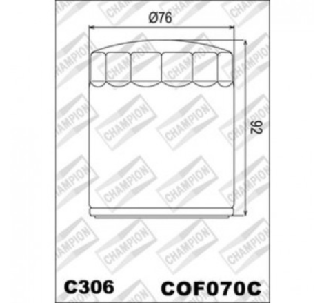 Filtru ulei Champion COF070C | Motorbikers.ro