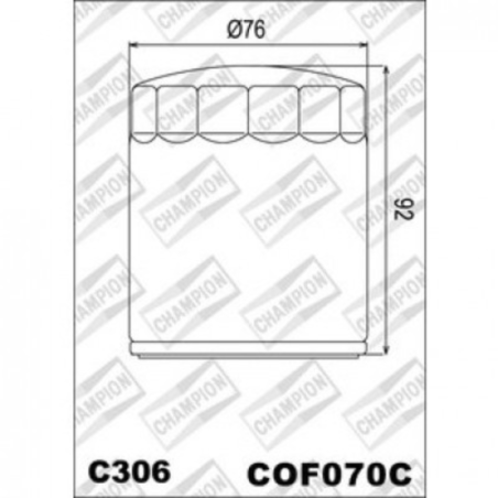 Filtru ulei Champion COF070C | Motorbikers.ro