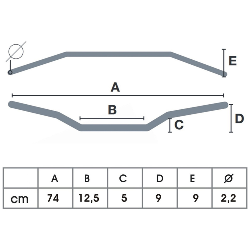 Ghidon motocicleta A-PRO MA-0204,Gold - 22mm