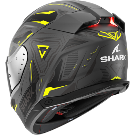 Cască Moto SHARK Skwal i3 Linik – LED Frânare Active, Antracit/Galben Mat