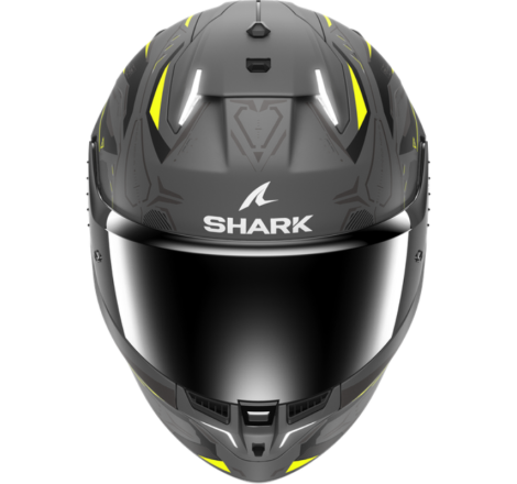 Cască Moto SHARK Skwal i3 Linik – LED Frânare Active, Antracit/Galben Mat