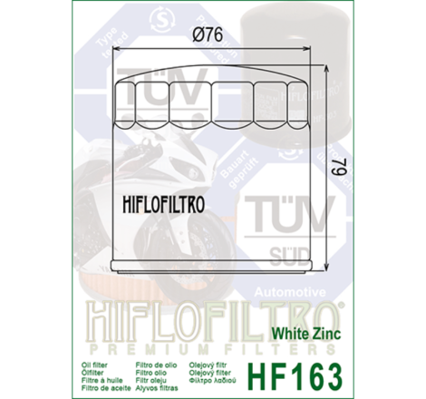 Filtru ulei Hiflofiltro HF163 | BMW | Motorbikers.ro