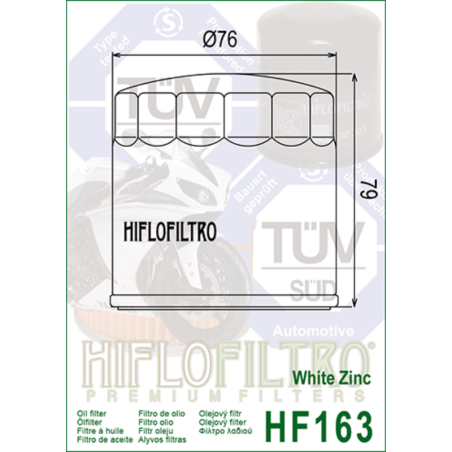 Filtru ulei Hiflofiltro HF163 | BMW | Motorbikers.ro