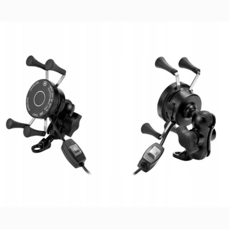 FreedConn Suport telefon pe ghidon moto cu incarcator wireless