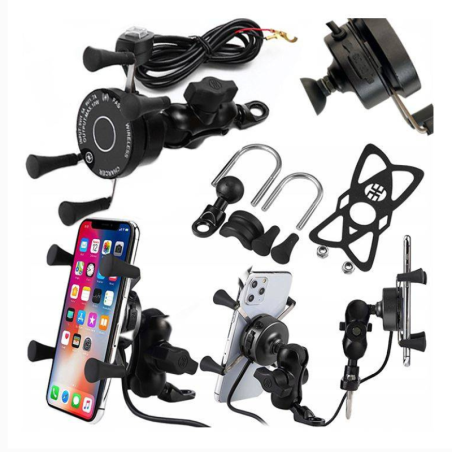 FreedConn Suport telefon pe ghidon moto cu incarcator wireless