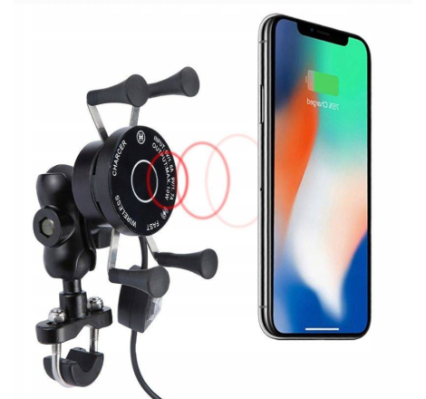 FreedConn Suport telefon pe ghidon moto cu incarcator wireless