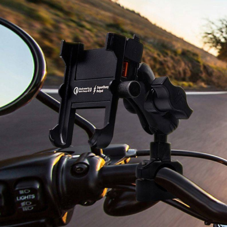 Suport telefon moto FreedConn MC10N cu încărcător | Motorbikers.ro