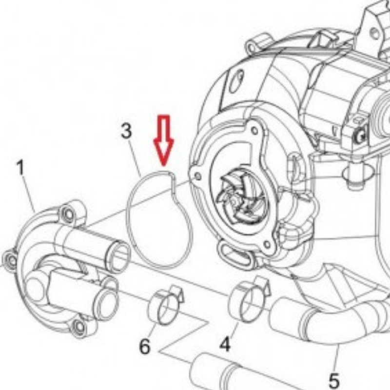 O Ring pompa apa Piaggio OEM 871418 , Aprilia , Derbi