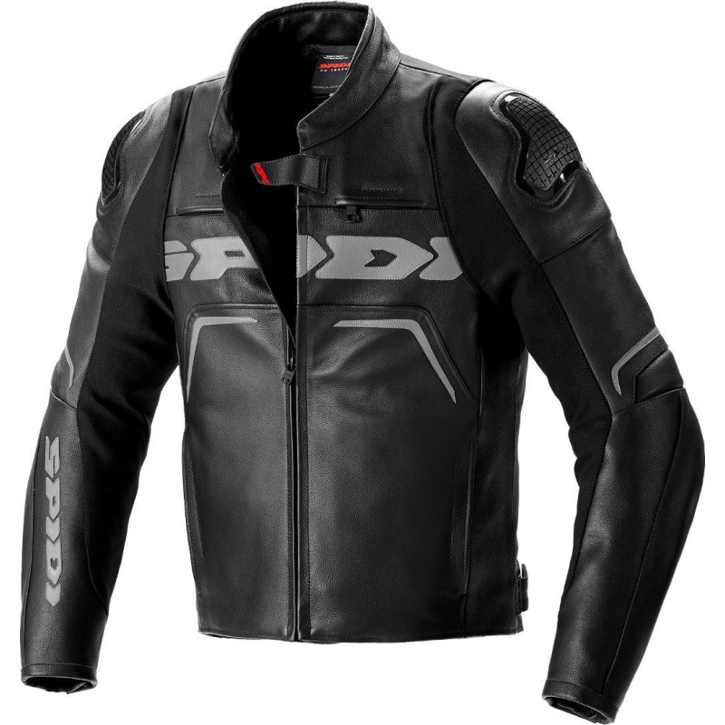 Geaca moto sport din piele Spidi Evorider 2 neagra - protectie AAA