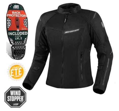 Geaca Moto Dama SHIMA Rush 2.0 Vented - Vara cu Mesh si Protectii Nivel 2