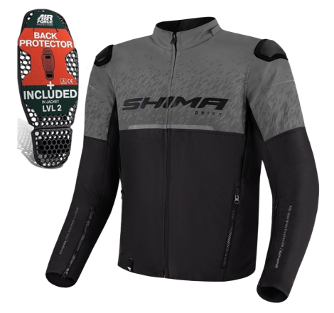 Geacă Moto Textil Shima Drift - Protecții Nivel 2, Stil Urban & Ventilație H3