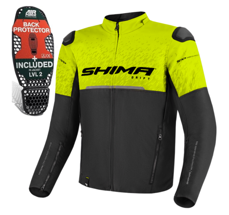 Geacă Moto Textil Shima Drift - Protecții Nivel 2, Stil Urban & Ventilație H3