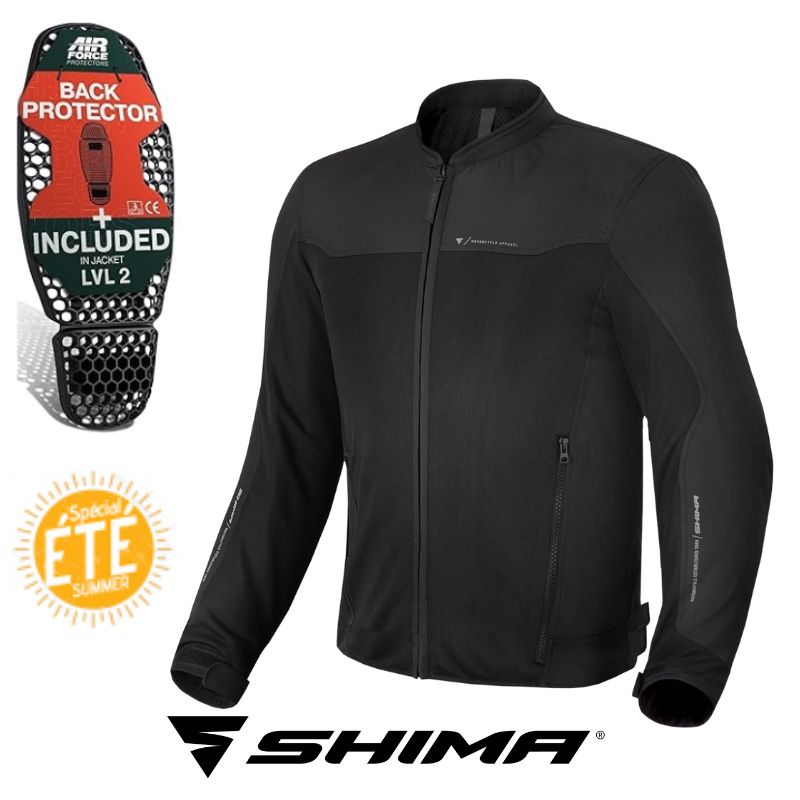Geacă Moto Bărbați SHIMA Open Air, de Vară, cu Mesh și Protecții Incluse