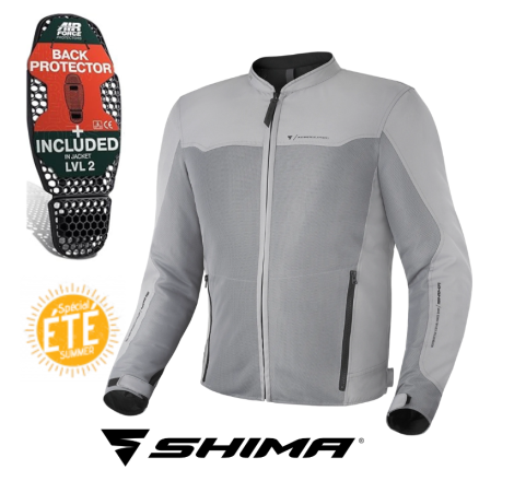 Geacă Moto Bărbați SHIMA Open Air, de Vară, cu Mesh și Protecții Incluse
