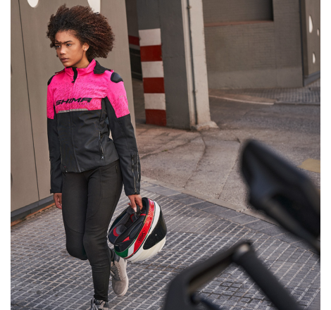 Geacă Moto Damă Shima Drift Lady - Textil, Protecții Nivel 2, Croi Cambrat