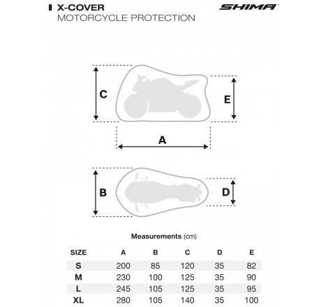 Shima Husa moto "S" X-Cover Solo BLK impermeabila
