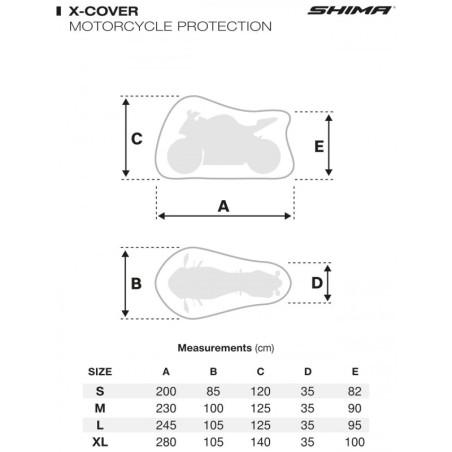 Shima Husa moto "S" X-Cover Solo BLK impermeabila