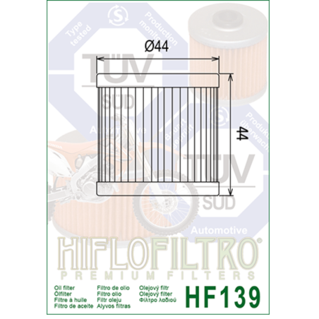 Filtru Ulei HF139 ATV Suzuki Arctic Cat | Motorbikers