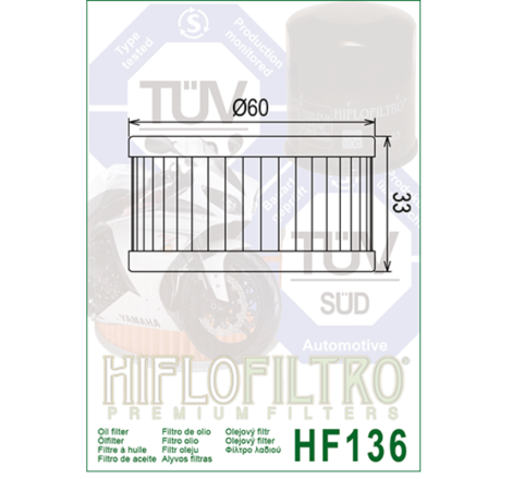 Filtru Ulei HF136 Suzuki GN DR RM Piese Moto | Motorbikers