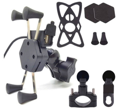 Suport telefon FreedConn MC7CL cu încărcător USB