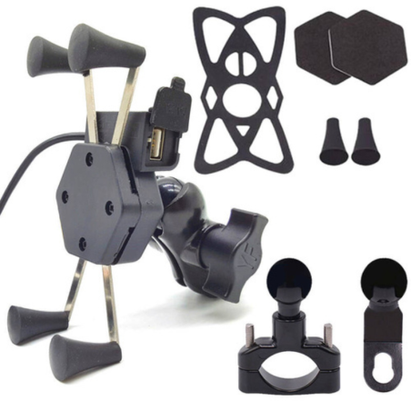 Suport telefon FreedConn MC7CL cu încărcător USB