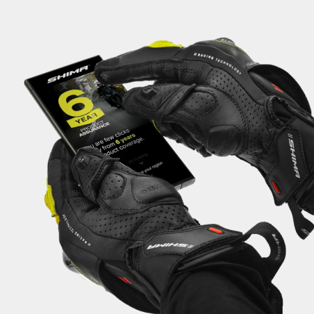 Manusi moto scurte sportiva de piele Shima XRS3