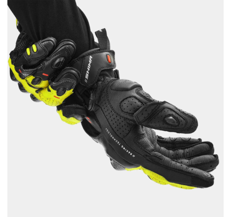 Manusi moto scurte sportiva de piele Shima XRS3