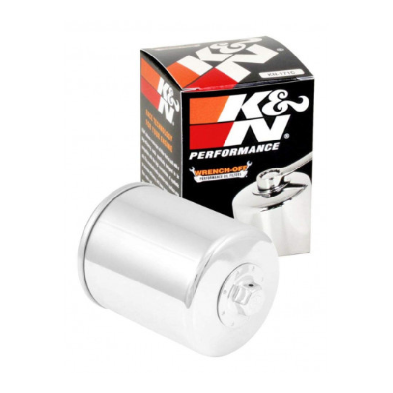 Filtru ulei K&N HF171C Cromat pentru Harley Davidson