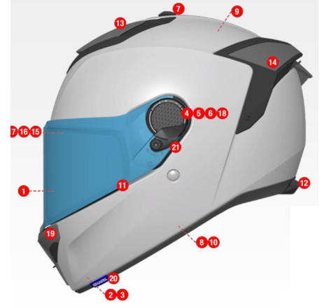 Protecție detașabilă pentru bărbie casca Shark AC5067PBLKTU