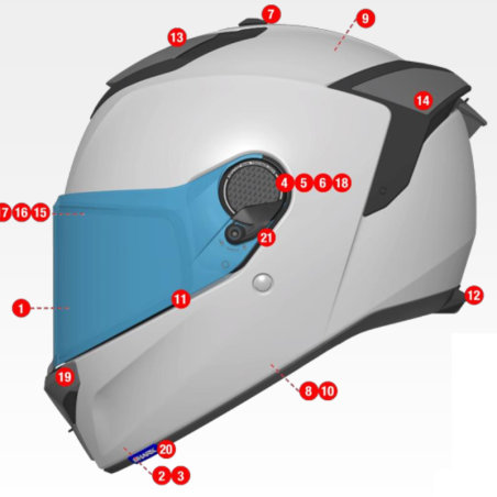 Protecție detașabilă pentru bărbie casca Shark AC5067PBLKTU