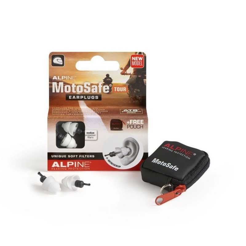Dopuri de urechi moto Alpine MotoSafe Tour – filtru acustic 17dB SNR pentru touring