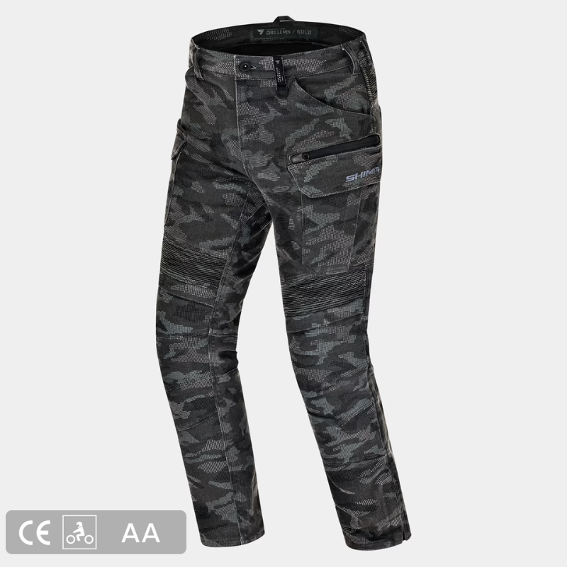 Pantaloni de protecție moto textili Shima Giro 3.0 Camo pentru bărbați,Tapered Fit