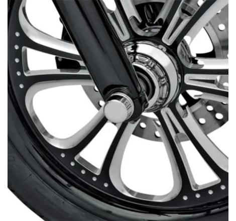 Capace crom pentru protectie ax roata fata Harley Davidson