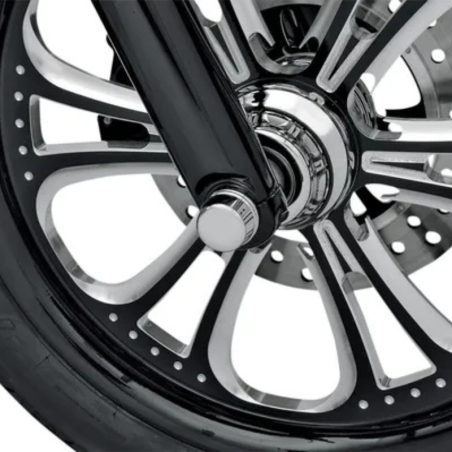 Capace crom pentru protectie ax roata fata Harley Davidson
