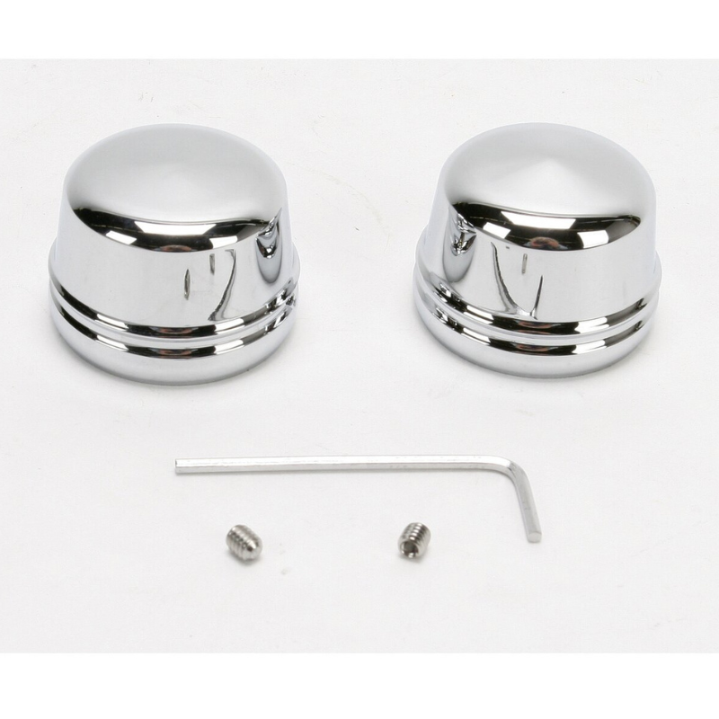 Capace crom pentru protectie ax roata fata Harley Davidson