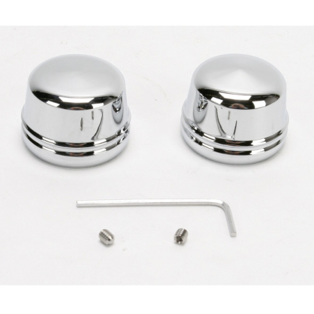 Capace crom pentru protectie ax roata fata Harley Davidson