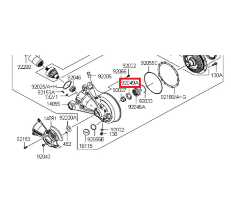 Simering cardan Kawasaki GTR 1400cc / 920490085