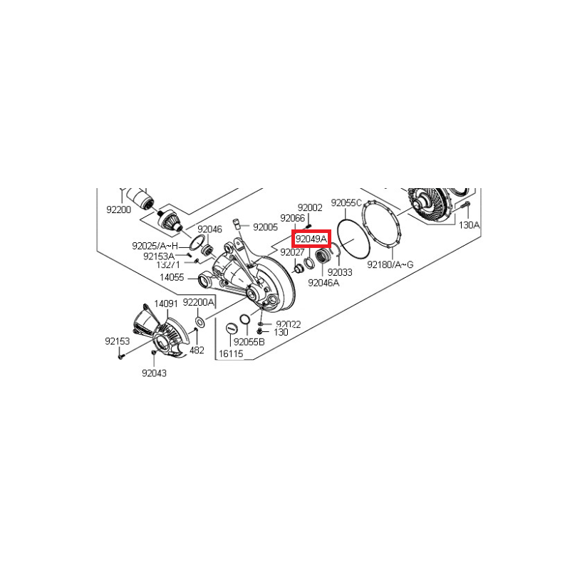 Simering cardan Kawasaki GTR 1400cc / 920490085