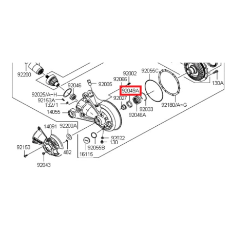 Simering cardan Kawasaki GTR 1400cc / 920490085