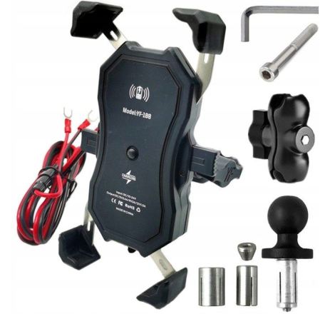 Suport telefon moto ATV cu încărcare wireless | Motorbikers.ro