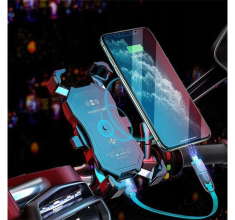 Suport telefon moto ATV cu încărcare wireless | Motorbikers.ro